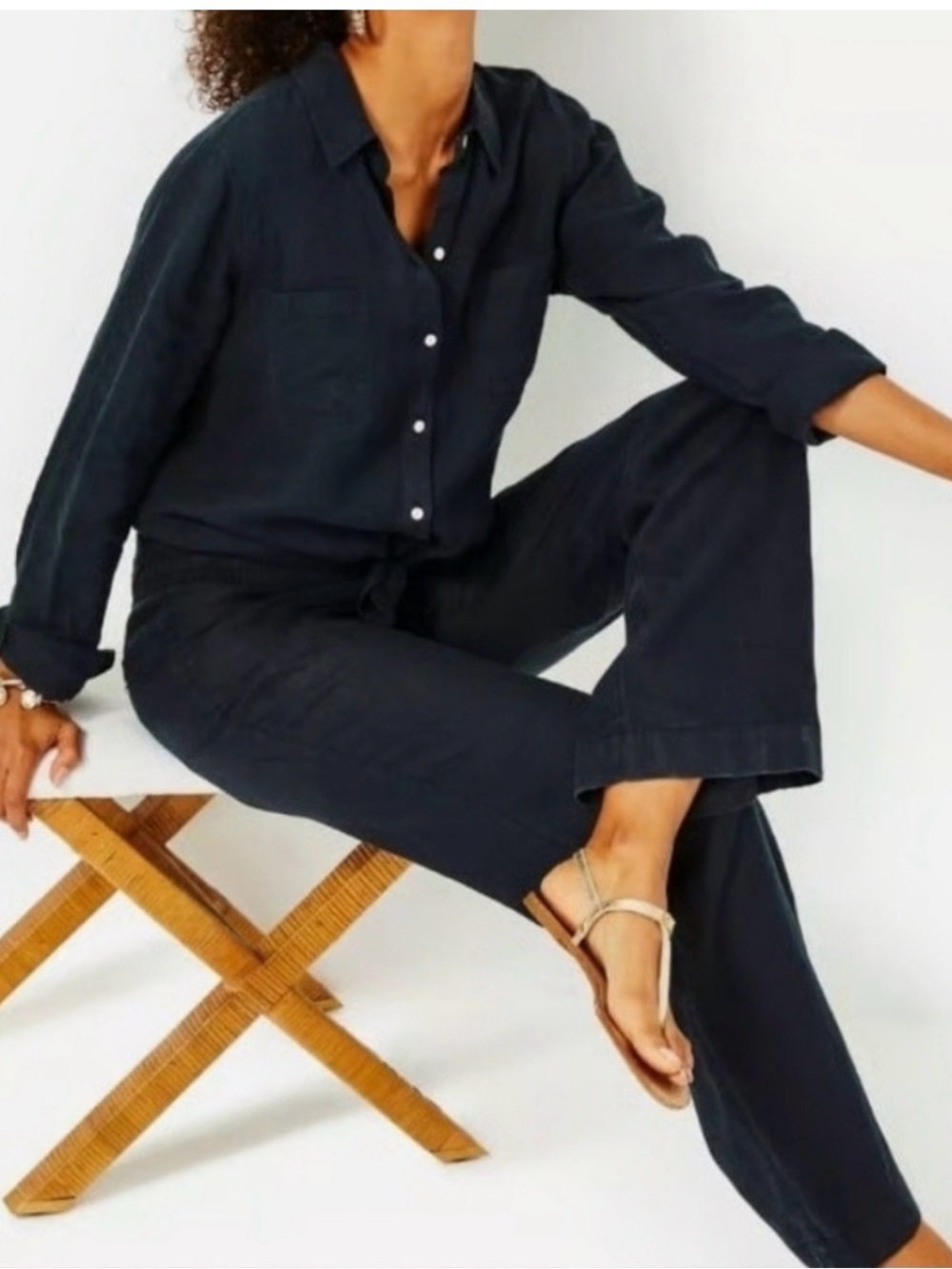 Lilly Pulitzer Deri Palazzo pant Black LG - Picture 4 of 6